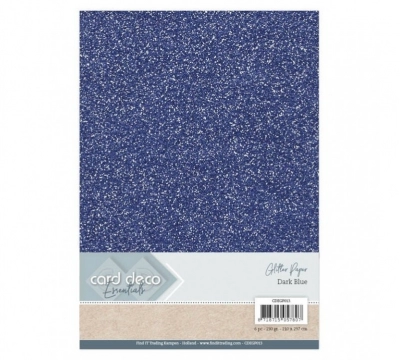 Trblietavý papier tmavomodrý - Glitrový papier